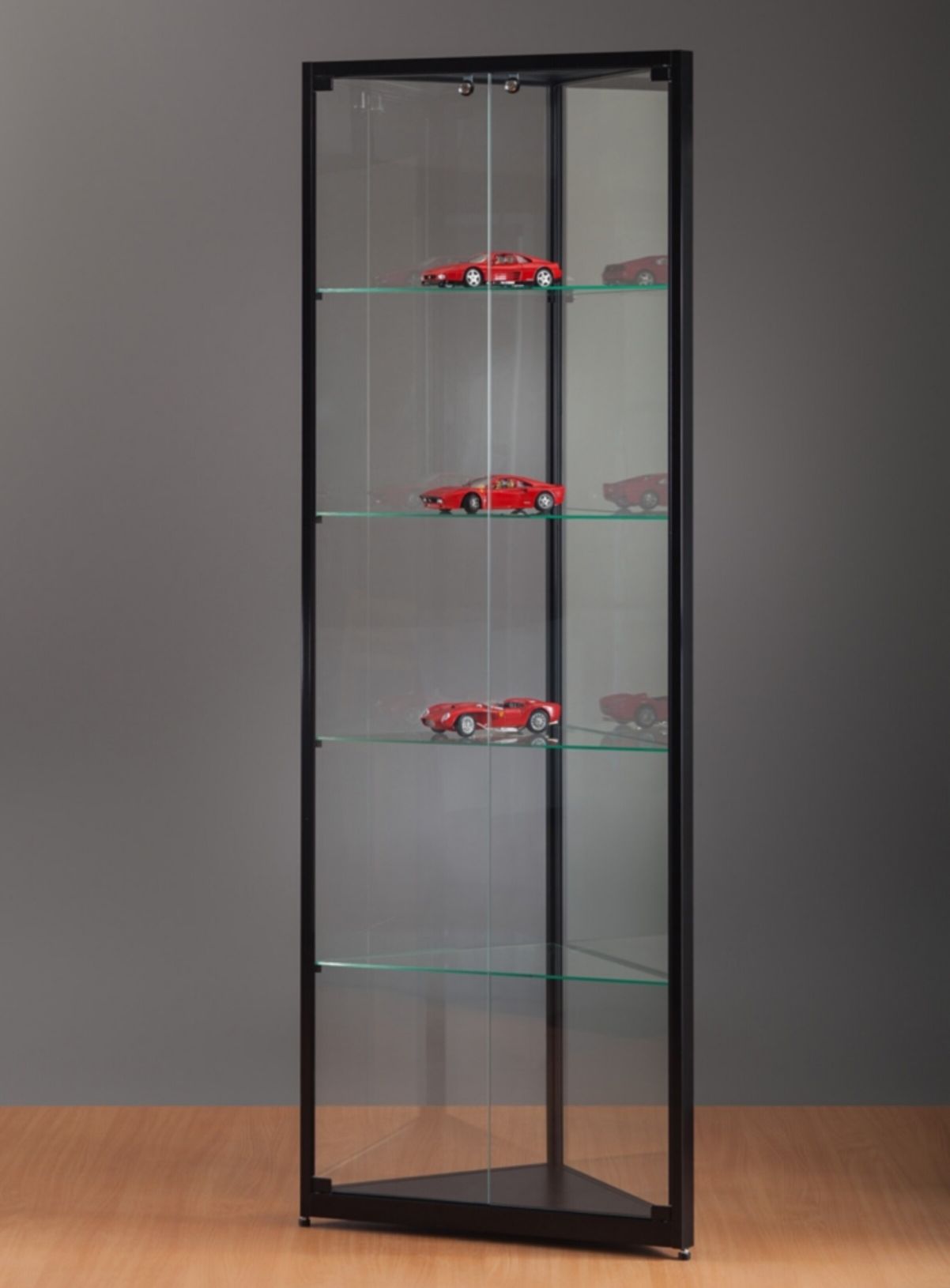 Eckvitrine „NL-Eck 111 schwarz“ | Stilnet-Vitrinen